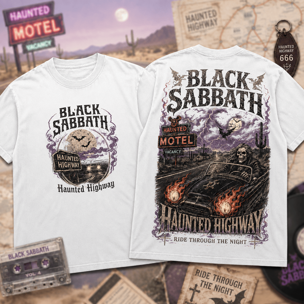 1787978844515.png Black Sabbath Haunted Highway Vintage Rock 3D Shirt For Fans NNK