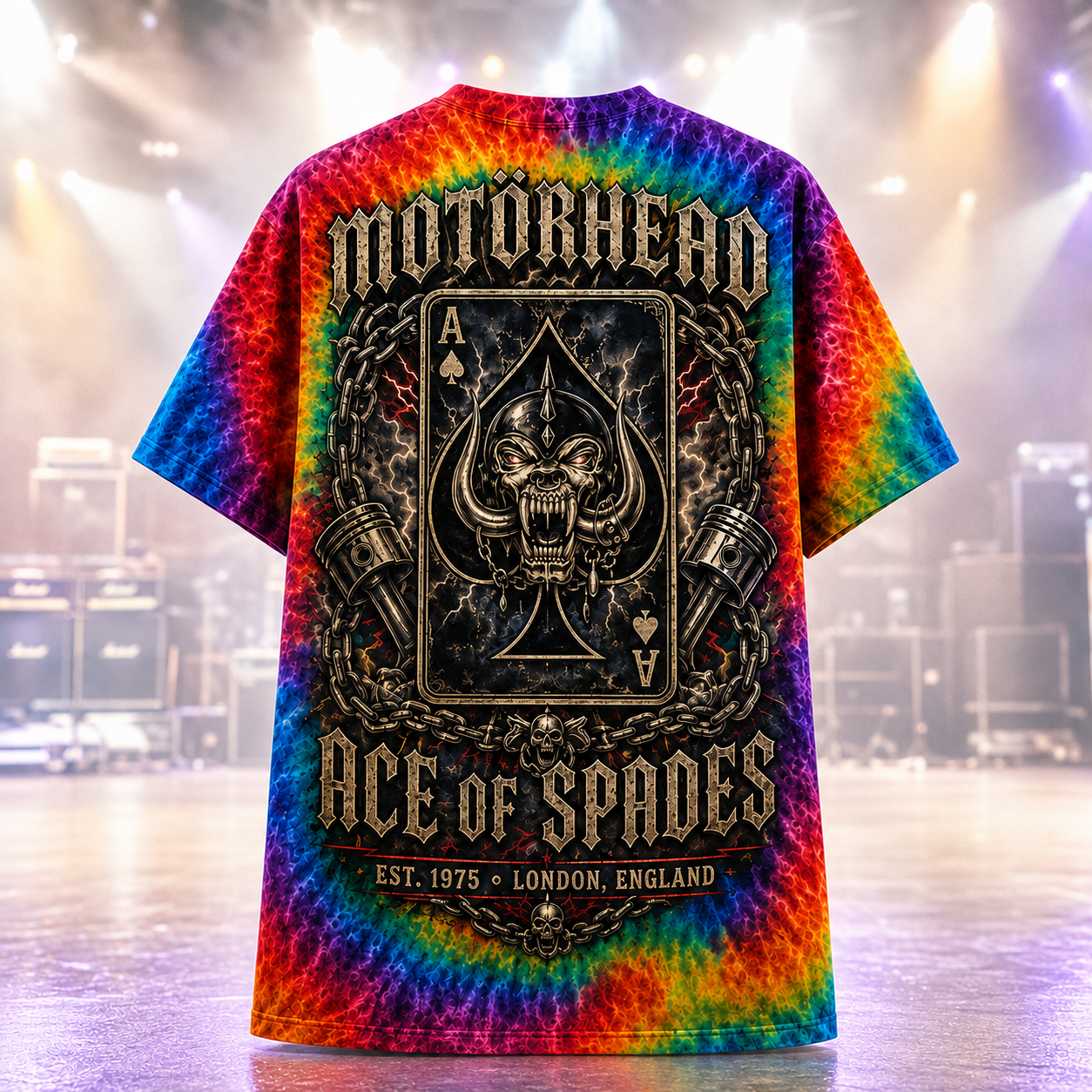 Motörhead Ace Of Spades Tie Dye 3D Shirt For Rock Fans NNK