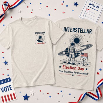 Space Explorer Election Day One Small Vote Graphic T-Shirt NTH1