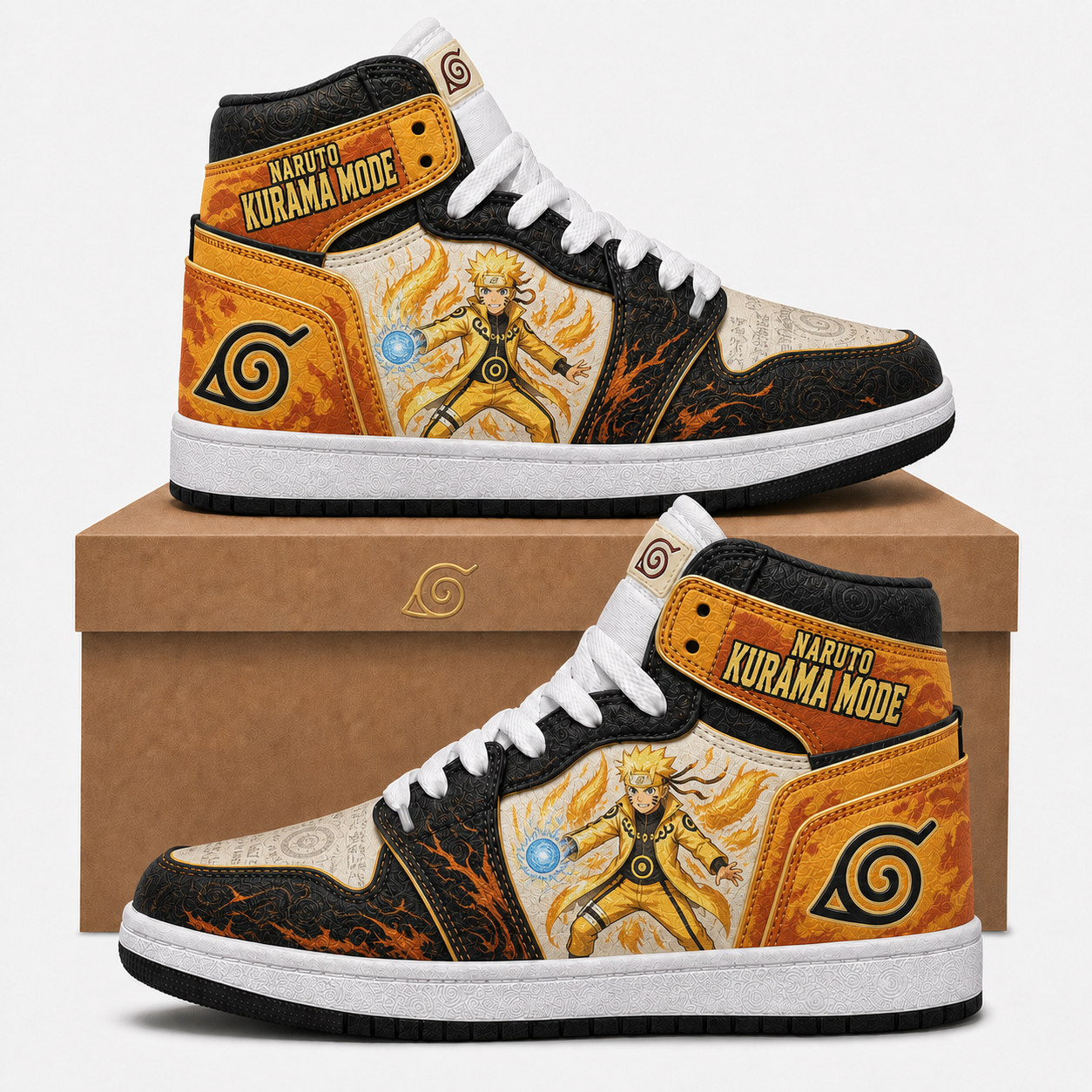 Uzumaki Naruto High Top Sneakers — Naruto Shippuden Inspired Fan Shoes