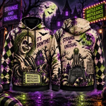 Halloween Beetlejuice AOP T-Shirt Sweatshirt Hoodie