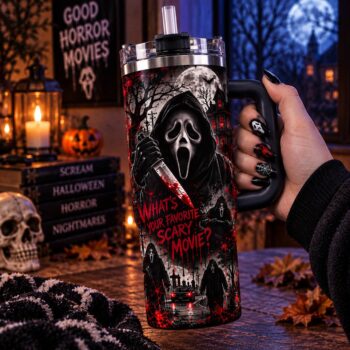 Halloween Ghost Face 40oz Suction Cup Tumbler