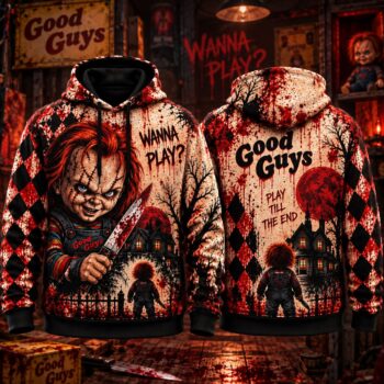 Halloween Chucky AOP T-Shirt Sweatshirt Hoodie