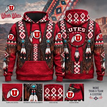 Utah Utes Heritage Hoodie, Western Native Inspired Football Hoodie, Utes Fan Gift