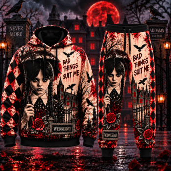 Halloween Wednesday AOP T-Shirt Sweatshirt Hoodie