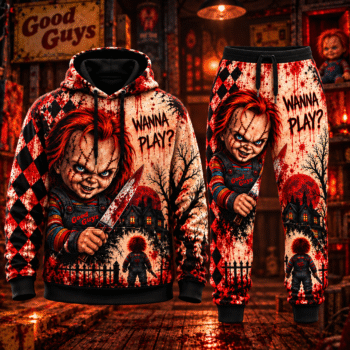 Halloween Chucky AOP T-Shirt Sweatshirt Hoodie