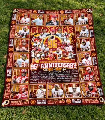Washington Redskins 95th Anniversary 1932-2027 Legends Signatures Blanket