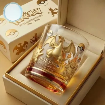 Charizard PKM 30th Anniversary Whiskey Glass No Box