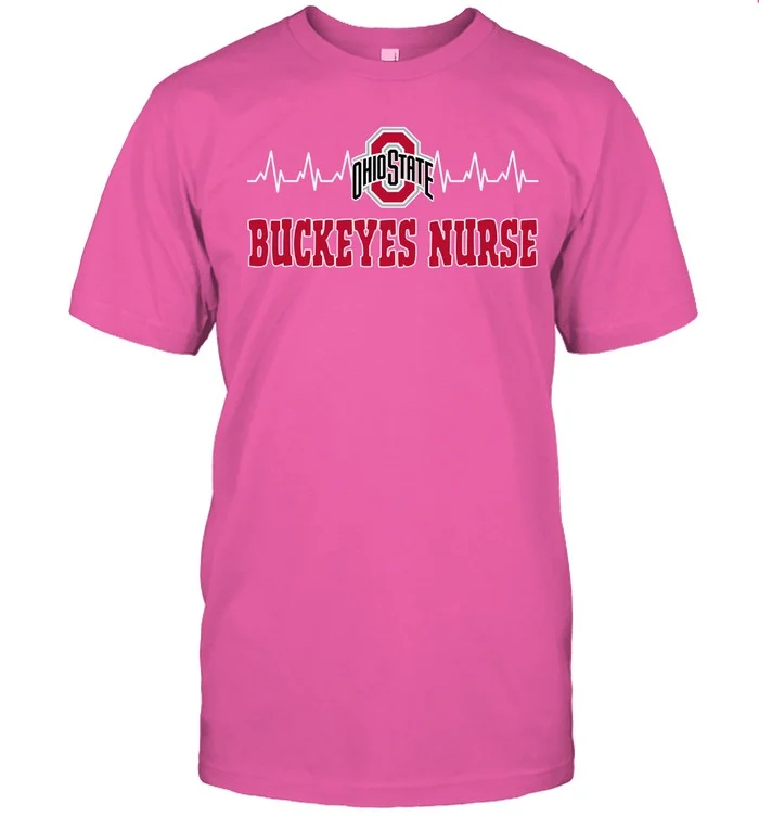 76eb2a8f 377c 4b1e bc54 4e60e585f4c1 5000 front safety20pink.jpg Ohio State Buckeyes Nurse Heartbeat T-Shirt – Nurse Football Fan Tee