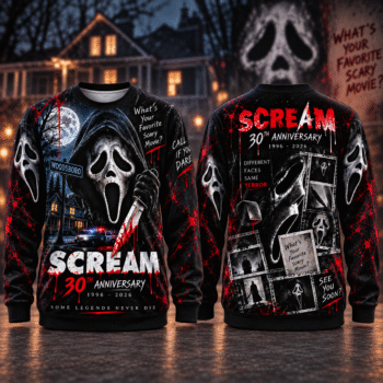 Scream 30th Anniversary AOP T-Shirt Sweatshirt Hoodie