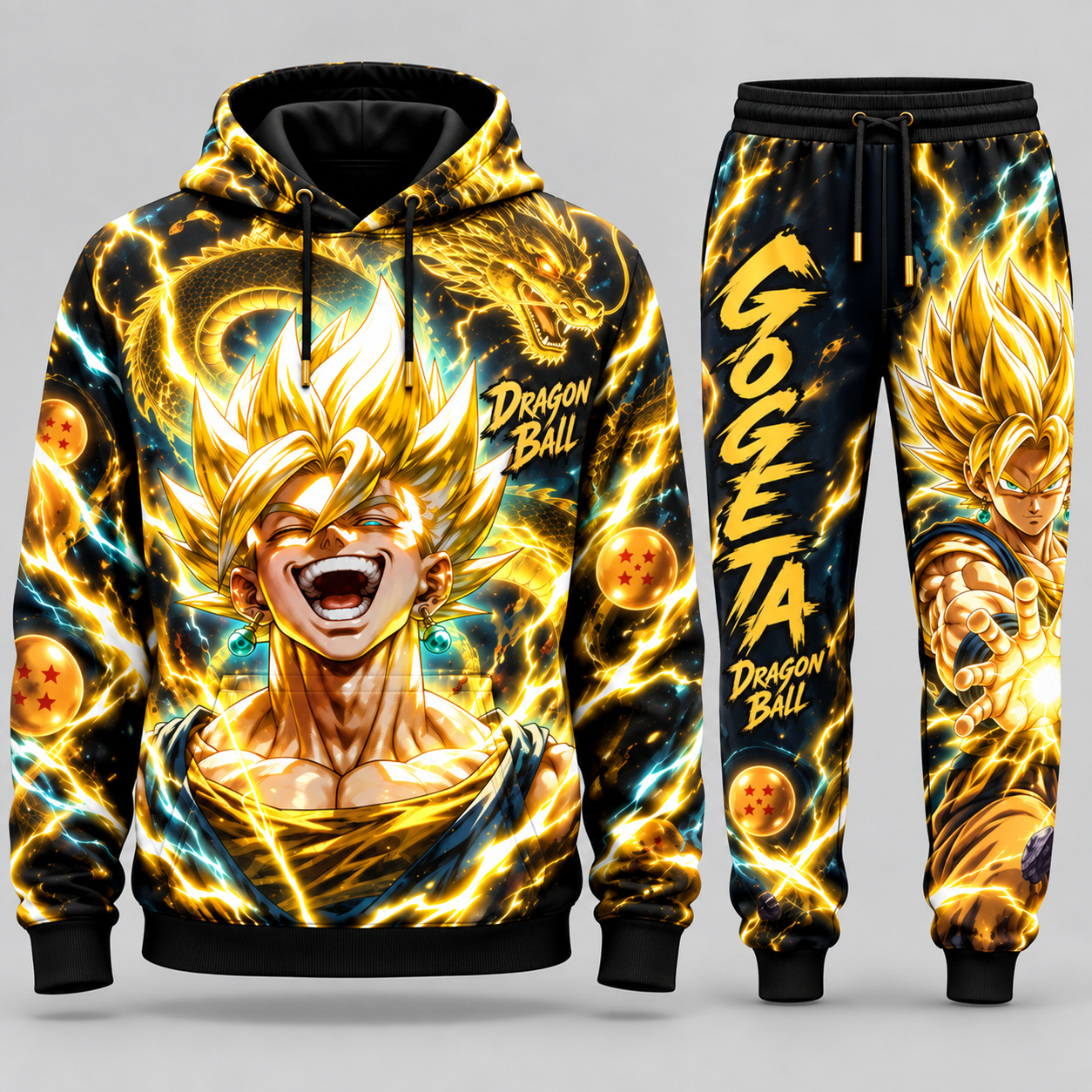 Gogeta Transformation Fan Set — Dragon Ball Hoodie & Sweatpants