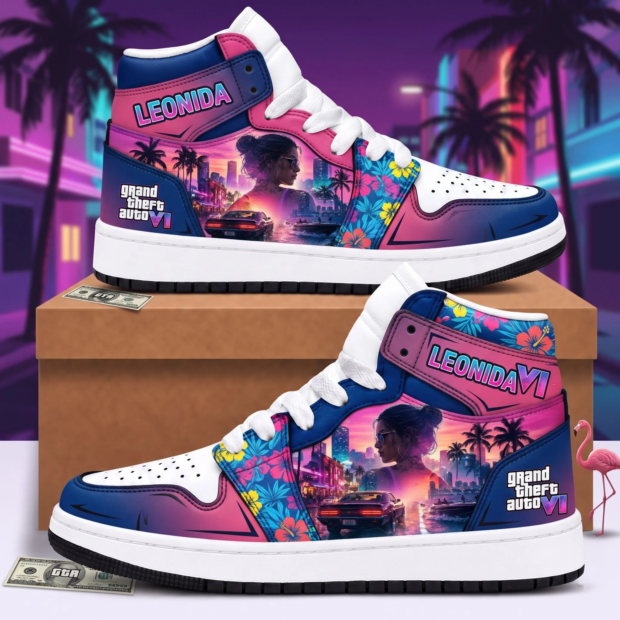Design new shoe from images 2K 20260929164820.jpg Limited Edition GTA 6 Fan Shoes — GTA 6 High Top Sneaker Gift