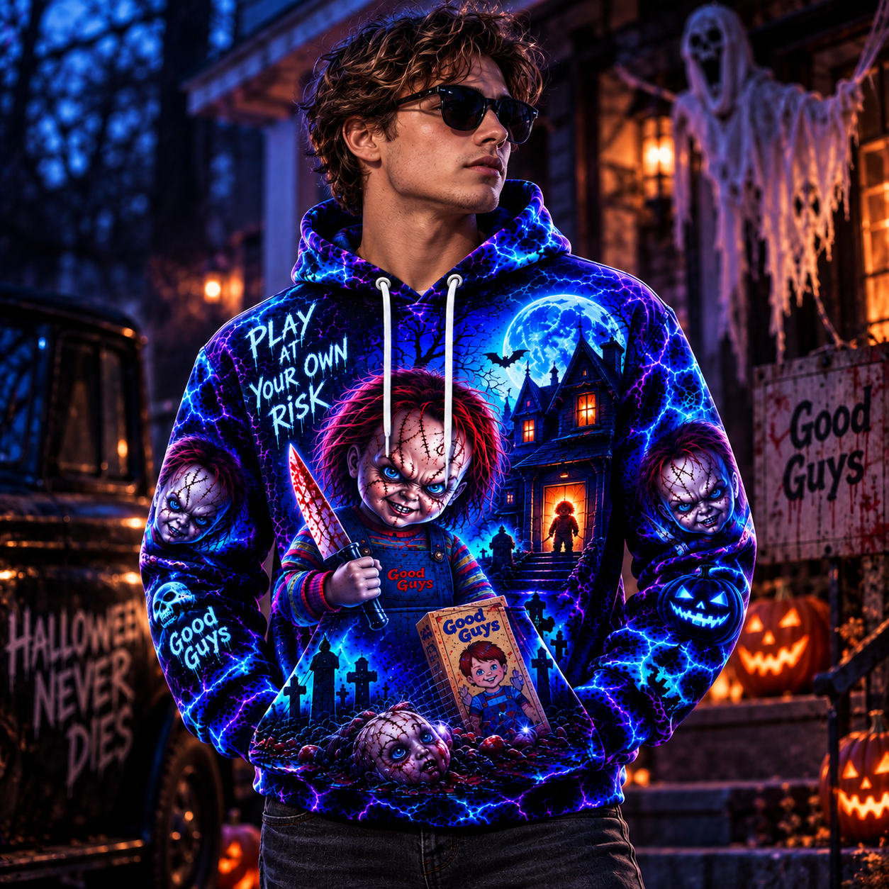 c61f569e f8f2 4a7b aa8b e632bdbb47b5.png Halloween Neon Chucky AOP T-Shirt Sweatshirt Hoodie