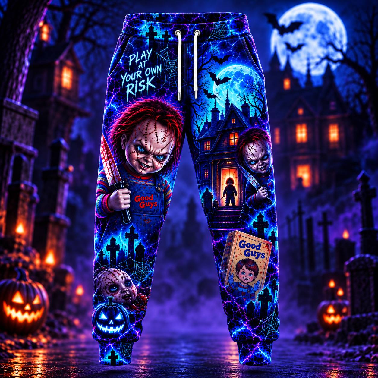 photo 2026 09 20 09 05 43.jpg Halloween Neon Chucky AOP T-Shirt Sweatshirt Hoodie