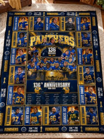 Pitt Panthers 136th Anniversary Legends & Legacy Quilt Blanket โ 1890โ2026