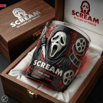Scream 30th Anniversary 1996-2026 Whiskey Glass (No Box)