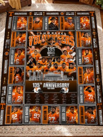 Tennessee Volunteers 135th Anniversary Legends & Legacy Quilt Blanket – 1891–2026