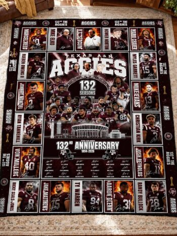 Texas A&M Aggies 132nd Anniversary Legends & Legacy Quilt Blanket – 1894–2026