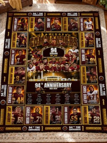 Washington Commanders 94th Anniversary Legends & Legacy Quilt Blanket – 1932–2026
