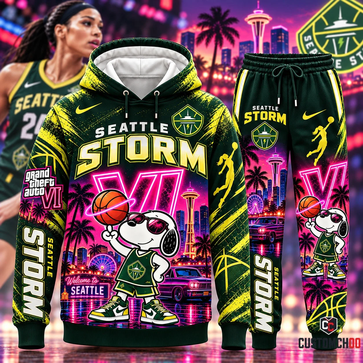Beagle Dog x GTA VI - Women’s Basketball Fan Set — Hoodie & Sweatpants | All 15 Teams Available